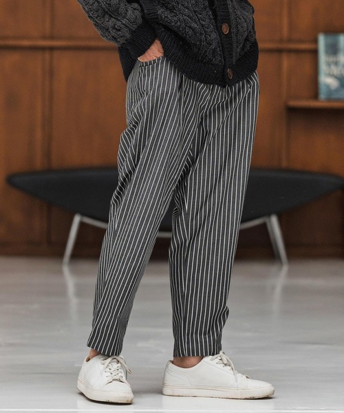 CAMBIO（カンビオ）の「mp13868-ストライプテーパードデニムパンツ（デニムパンツ・メンズ・ブルー/ブラック/ネイビー・S/M/L）」の18枚目の写真