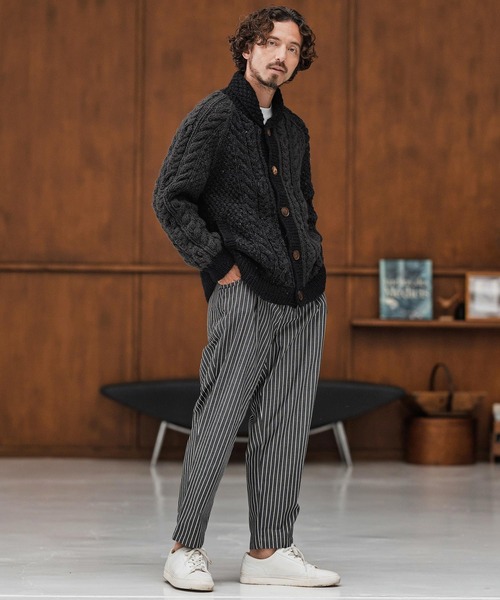 mp13868-ストライプテーパードデニムパンツ（デニムパンツ）｜CAMBIO