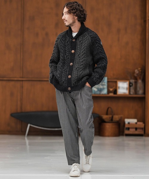 CAMBIO（カンビオ）の「mp13868-ストライプテーパードデニムパンツ（デニムパンツ・メンズ・ブルー/ブラック/ネイビー・S/M/L）」の21枚目の写真