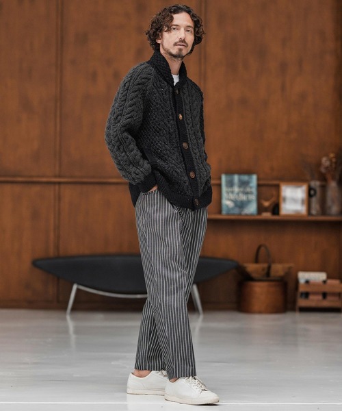 CAMBIO（カンビオ）の「mp13868-ストライプテーパードデニムパンツ（デニムパンツ・メンズ・ブルー/ブラック/ネイビー・S/M/L）」の22枚目の写真