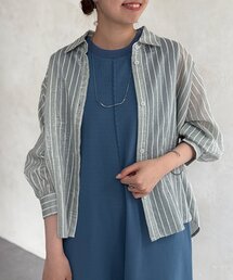 Chez toi | ラメストライプシャツ(シャツ/ブラウス)