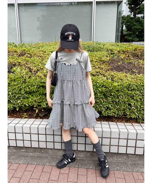 WC(ダブル シー)の「リボンティアードミニキャミワンピース(ワンピース・レディース・グリーン/レッド/ホワイト・FREE)」の14枚目の写真