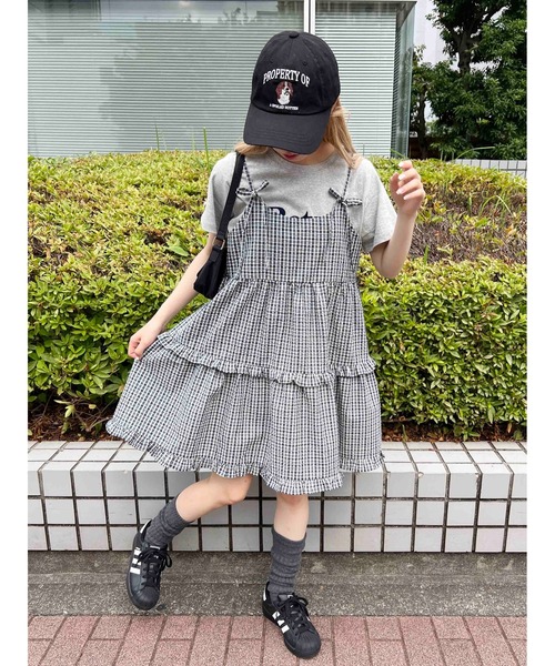 WC(ダブル シー)の「リボンティアードミニキャミワンピース(ワンピース・レディース・グリーン/レッド/ホワイト・FREE)」の15枚目の写真