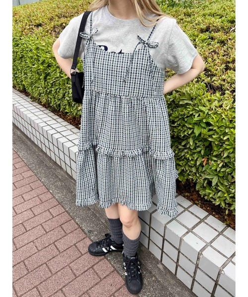 WC(ダブル シー)の「リボンティアードミニキャミワンピース(ワンピース・レディース・グリーン/レッド/ホワイト・FREE)」の16枚目の写真