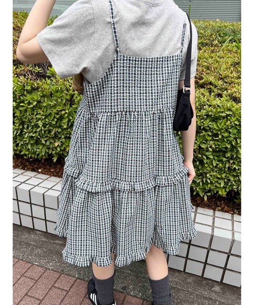 WC(ダブル シー)の「リボンティアードミニキャミワンピース(ワンピース・レディース・グリーン/レッド/ホワイト・FREE)」の19枚目の写真