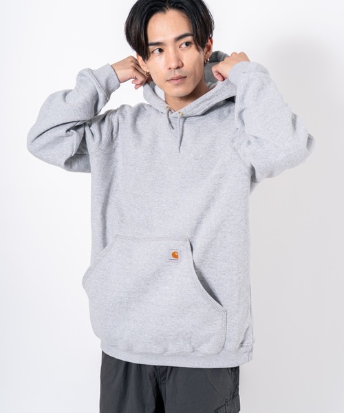 Carhartt(カーハート)の「【CARHARTT】フーディ スウェット パーカー 裏起毛 大きめ(パーカー・メンズ・ネイビー/ブラック/グレー/チャコールグレー・M/S/XL/L)」の3枚目の写真