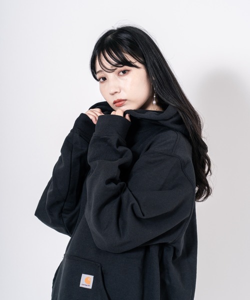 Carhartt(カーハート)の「【CARHARTT】フーディ スウェット パーカー 裏起毛 大きめ(パーカー・メンズ・ネイビー/ブラック/グレー/チャコールグレー・M/S/XL/L)」の5枚目の写真