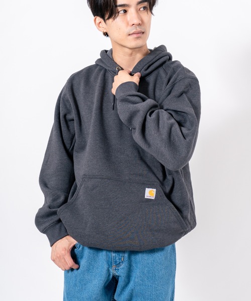 Carhartt(カーハート)の「【CARHARTT】フーディ スウェット パーカー 裏起毛 大きめ(パーカー・メンズ・ネイビー/ブラック/グレー/チャコールグレー・M/S/XL/L)」の14枚目の写真