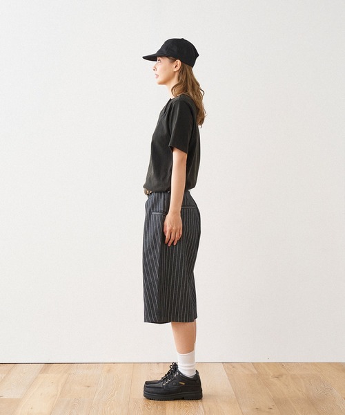 WISH FOR EVER（ウィッシュフォーエバー）の「DRAW CODE 3WAY HENRY NECK T / ドローコード3WAYヘンリーネックT（Tシャツ/カットソー・メンズ・ブラック/ネイビー/オフホワイト/グレー・LARGE/MEDIUM/SMALL）」の8枚目の写真