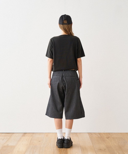 WISH FOR EVER（ウィッシュフォーエバー）の「DRAW CODE 3WAY HENRY NECK T / ドローコード3WAYヘンリーネックT（Tシャツ/カットソー・メンズ・ブラック/ネイビー/オフホワイト/グレー・LARGE/MEDIUM/SMALL）」の9枚目の写真