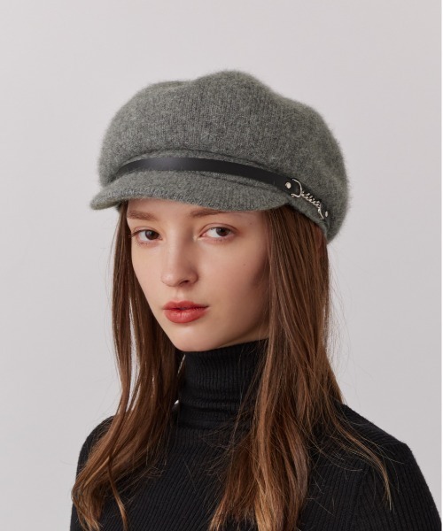 Chapeau d' O（シャポードオー）の「Chapeau d' O  RaBasque Bit Casquette / シャポードオー（キャスケット・レディース・ライトベージュ/グレー/ブラウン・M/57.5cm）」の2枚目の写真