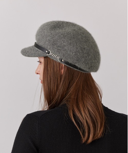 Chapeau d' O（シャポードオー）の「Chapeau d' O  RaBasque Bit Casquette / シャポードオー（キャスケット・レディース・ライトベージュ/グレー/ブラウン・M/57.5cm）」の6枚目の写真