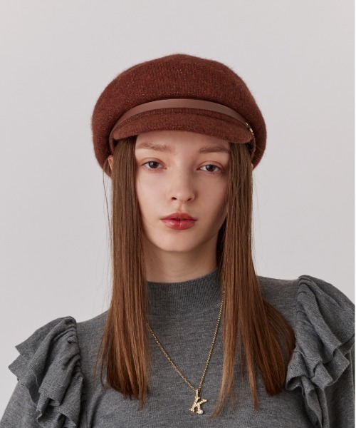 Chapeau d' O（シャポードオー）の「Chapeau d' O  RaBasque Bit Casquette / シャポードオー（キャスケット・レディース・ライトベージュ/グレー/ブラウン・M/57.5cm）」の19枚目の写真