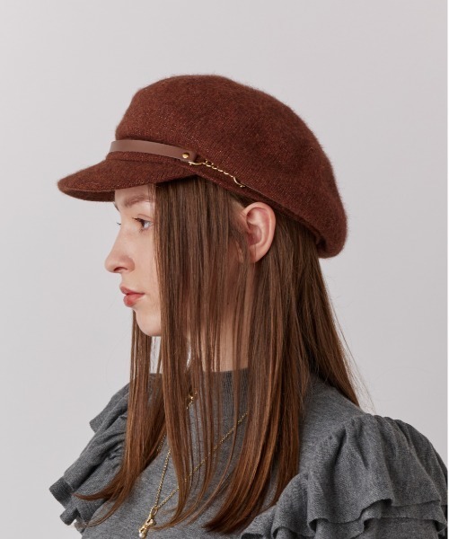 Chapeau d' O（シャポードオー）の「Chapeau d' O  RaBasque Bit Casquette / シャポードオー（キャスケット・レディース・ライトベージュ/グレー/ブラウン・M/57.5cm）」の20枚目の写真