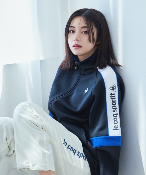 le coq sportif（ルコックスポルティフ）の「【ルコックスポルティフ】吸汗/ストレッチ/UVカットヘランカヴィンテージカノコジャージジャケット（ジャージ・メンズ・ブルー/ブラック/ホワイト・XL/M/L）」の2枚目の写真