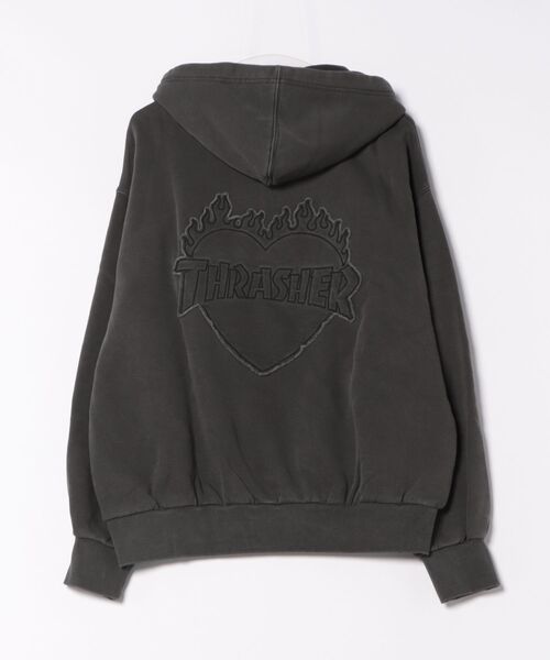THRASHER(スラッシャー)の「THRASHER/スラッシャー スウェットパーカー フーディー 254TH2PK060(パーカー・レディース・グレー/ピンク/ブラック・M/L)」の4枚目の写真