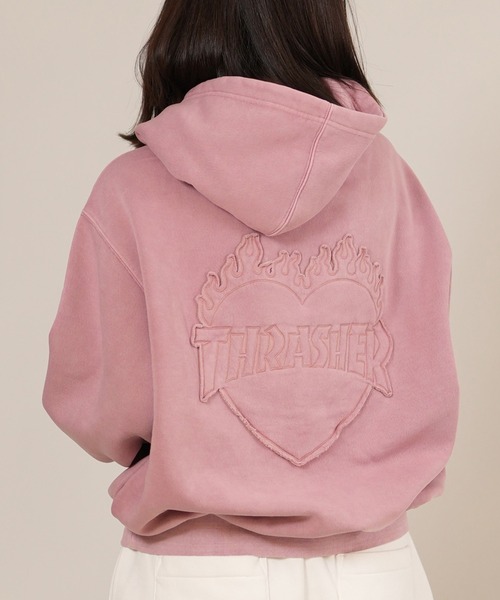 THRASHER(スラッシャー)の「THRASHER/スラッシャー スウェットパーカー フーディー 254TH2PK060(パーカー・レディース・グレー/ピンク/ブラック・M/L)」の3枚目の写真