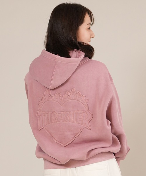 THRASHER(スラッシャー)の「THRASHER/スラッシャー スウェットパーカー フーディー 254TH2PK060(パーカー・レディース・グレー/ピンク/ブラック・M/L)」の7枚目の写真