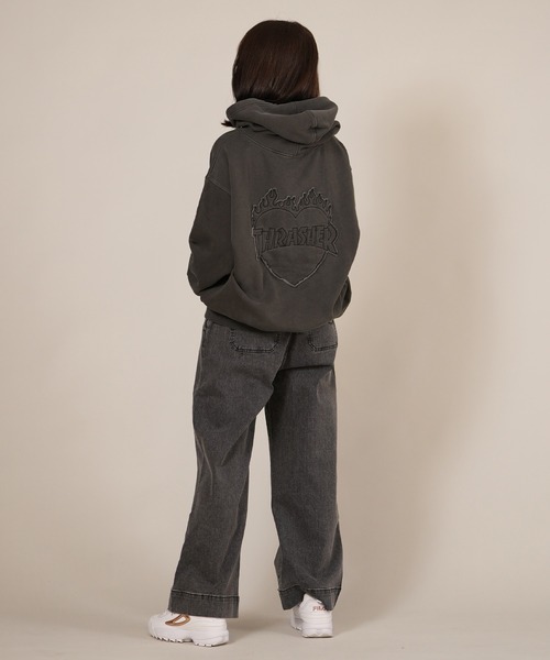 THRASHER(スラッシャー)の「THRASHER/スラッシャー スウェットパーカー フーディー 254TH2PK060(パーカー・レディース・グレー/ピンク/ブラック・M/L)」の16枚目の写真