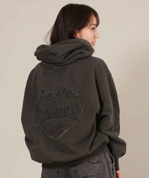 THRASHER(スラッシャー)の「THRASHER/スラッシャー スウェットパーカー フーディー 254TH2PK060(パーカー・レディース・グレー/ピンク/ブラック・M/L)」の13枚目の写真