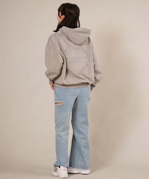 THRASHER(スラッシャー)の「THRASHER/スラッシャー スウェットパーカー フーディー 254TH2PK060(パーカー・レディース・グレー/ピンク/ブラック・M/L)」の22枚目の写真