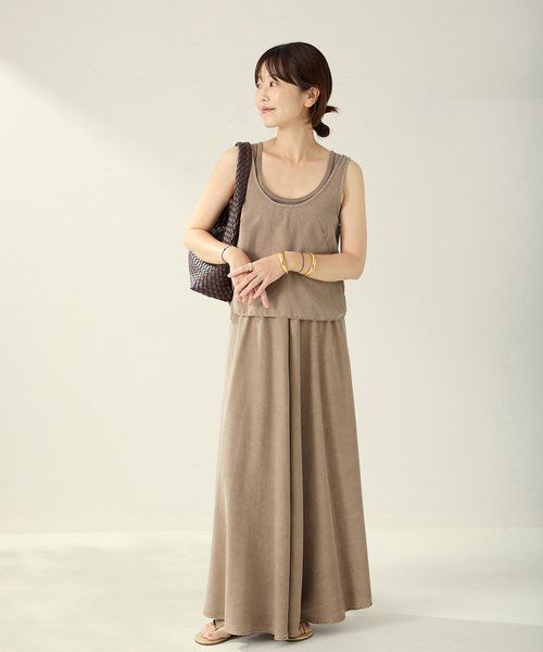 plage(プラージュ)の「ASHER / アッシャー Estelle タンク(タンクトップ・レディース・モカ/ライトグリーン・FREE)」の3枚目の写真