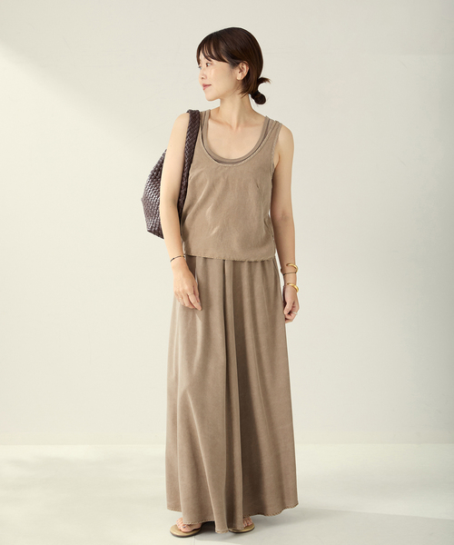 plage(プラージュ)の「ASHER / アッシャー Estelle タンク(タンクトップ・レディース・モカ/ライトグリーン・FREE)」の5枚目の写真