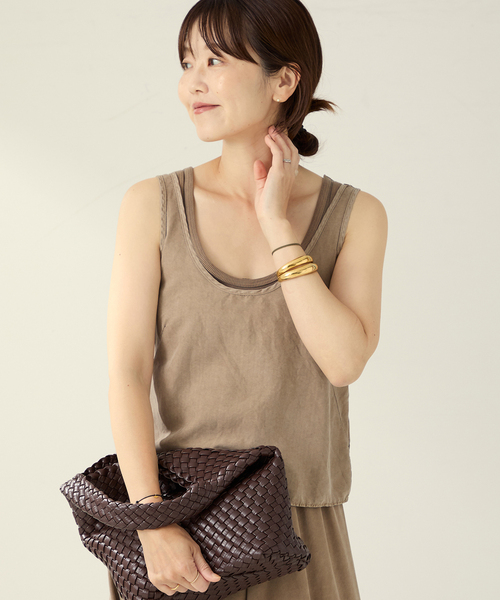 plage(プラージュ)の「ASHER / アッシャー Estelle タンク(タンクトップ・レディース・モカ/ライトグリーン・FREE)」の8枚目の写真