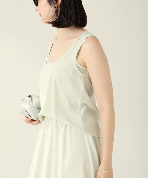 plage(プラージュ)の「ASHER / アッシャー Estelle タンク(タンクトップ・レディース・モカ/ライトグリーン・FREE)」の15枚目の写真