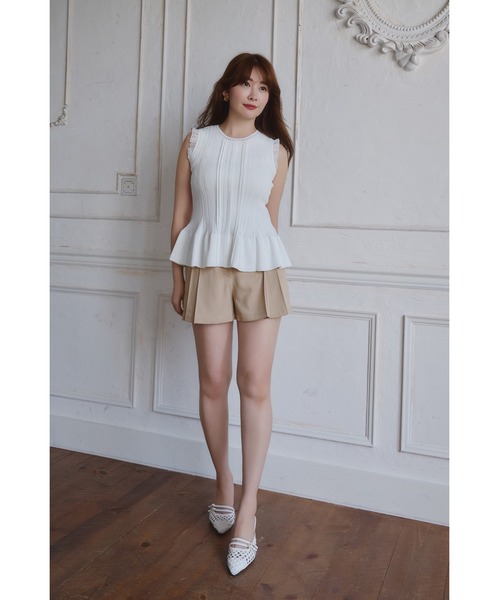 Peplum Ribbed Knit Top（ニット/セーター）｜Her lip to（ハー