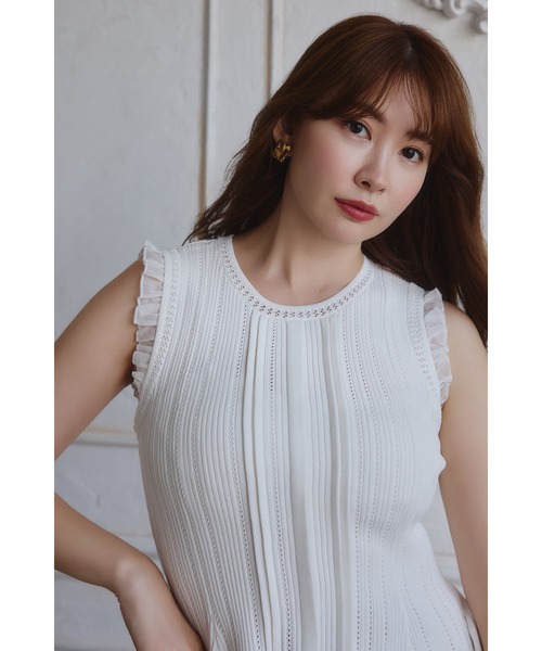 herlipto ニット Peplum Ribbed Knit Top（ニット/セーター）｜Her lip to（ハー