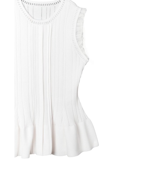 Peplum Ribbed Knit Top（ニット/セーター）｜Her lip to（ハー