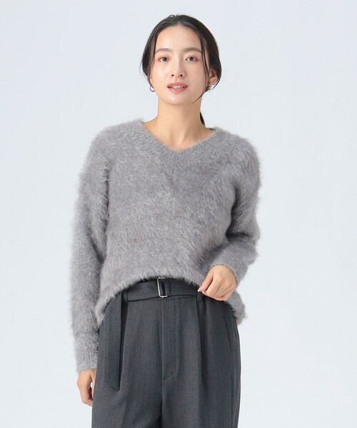 セール】エアー シャギー Vネック プルオーバー（ニット/セーター