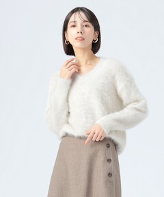 セール】ESTNATION / ピュアファーカシミヤクルーネックニット（ニット