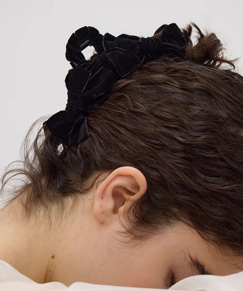 TRESSE（トレス）の「TRESSE/トレス velvet Ruban Clip in Black