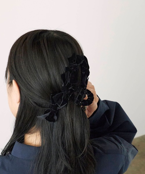 TRESSE（トレス）の「TRESSE/トレス velvet Ruban Clip in Black