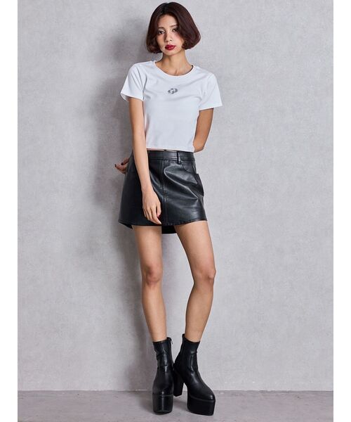 20AW MAISON MARGIELA フェイクレザースカート フェイクレザースカートライクショートパンツ（スカート）｜GYDA