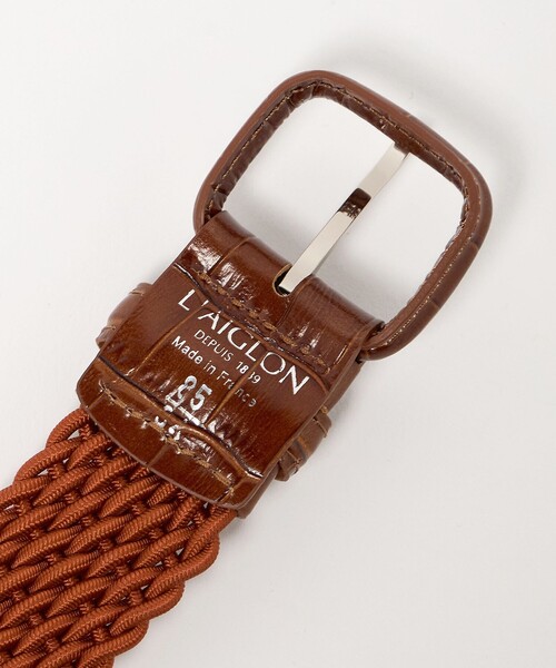 別注】＜L'AIGLON＞クロコ エラスティックベルト（ベルト