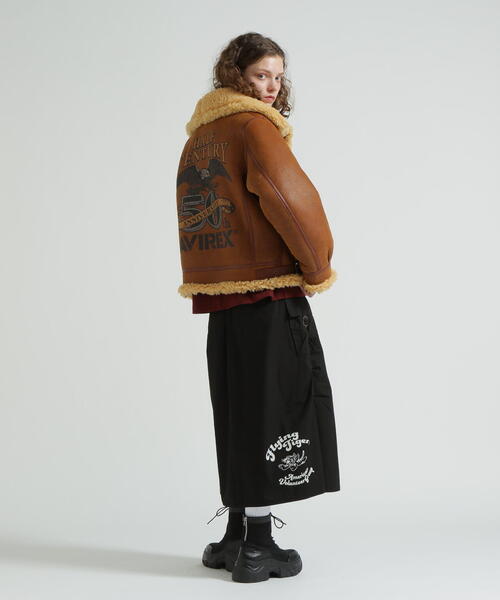 AVIREX(アヴィレックス)の「《50th ANNIVERSARY》B-3 CUSTOM "50TH EDITION"(ムートンコート・レディース・ブラウン・F)」の22枚目の写真