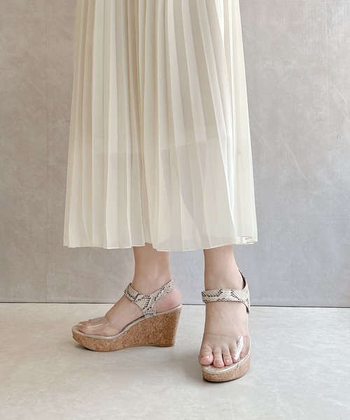 Noubel Voug Relax（ヌーベルヴォーグリラックス）の「パイソン柄コルクウエッジサンダル（サンダル・レディース・パイソン・LL/L/M）」の5枚目の写真