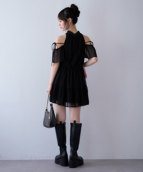 NICE CLAUP アメスリミニワンピース ブラック Black collection】アメスリミニワンピース | one after another