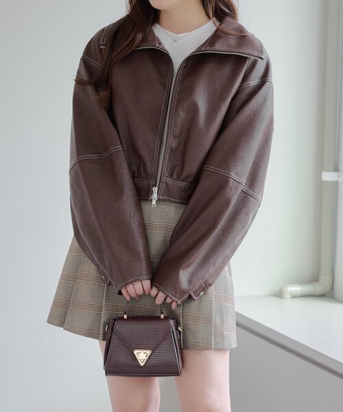 olivedesolive オリーブデオリーブ　レザージャケット OLIVE des OLIVE（オリーブデオリーブ）の「BIGポケット