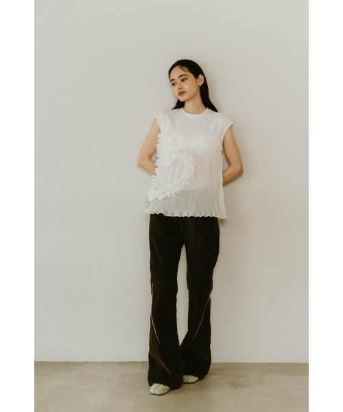 Knuth Marf（クヌースマーフ）の「heart motif tulle tops（シャツ/ブラウス・レディース・ブラック/ホワイト・FREE）」の4枚目の写真