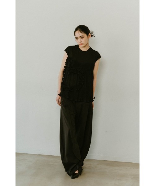 Knuth Marf（クヌースマーフ）の「heart motif tulle tops（シャツ/ブラウス・レディース・ブラック/ホワイト・FREE）」の8枚目の写真