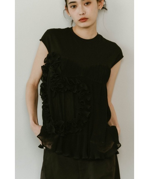 Knuth Marf（クヌースマーフ）の「heart motif tulle tops（シャツ/ブラウス・レディース・ブラック/ホワイト・FREE）」の10枚目の写真