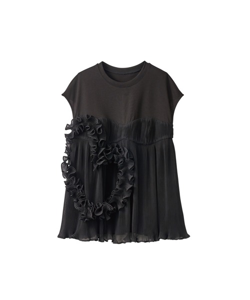 Knuth Marf（クヌースマーフ）の「heart motif tulle tops（シャツ/ブラウス・レディース・ブラック/ホワイト・FREE）」の13枚目の写真