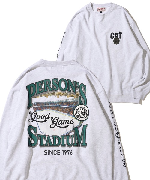 PERSON'S(パーソンズ)の「【PERSON’S STADIUM / パーソンズスタジアム】スタジアムモチーフ クルーネックスウェットプルオーバー(スウェット・レディース・ブラック/オートミール/ネイビー・MEDIUM/LARGE/X-LARGE)」の2枚目の写真