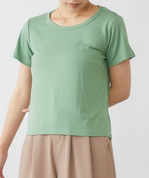 mebole(メボレ)の「バックVオープンTシャツ(Tシャツ/カットソー・レディース・ブルー/オレンジ/グリーン/ホワイト・FREE)」の14枚目の写真