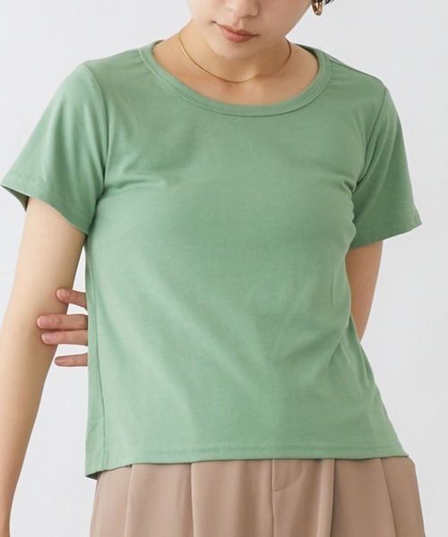 mebole(メボレ)の「バックVオープンTシャツ(Tシャツ/カットソー・レディース・ブルー/オレンジ/グリーン/ホワイト・FREE)」の16枚目の写真