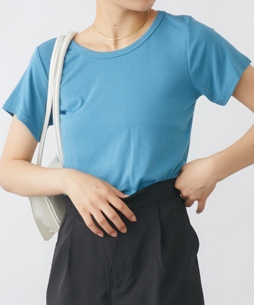 mebole(メボレ)の「バックVオープンTシャツ(Tシャツ/カットソー・レディース・ブルー/オレンジ/グリーン/ホワイト・FREE)」の21枚目の写真